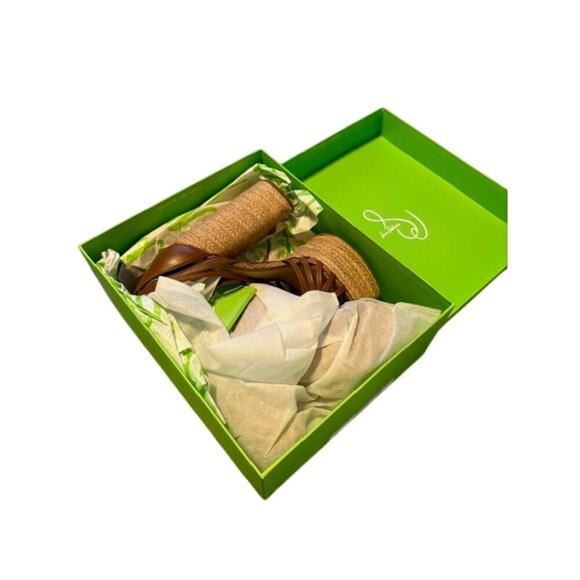 Sam Edelman “Kade” Leather and Jute Heeled Sandals in Brown – NEW – Size 9 M - Picture 9 of 10